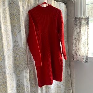 Old navy red sweater dress size L